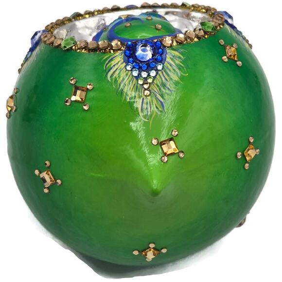 Patricia Breen Ornament Anniversary Reflector Peacock Chameleon Christmas Decor - Picture 11 of 11